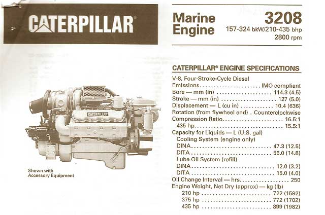 Caterpillar 3208 V8 Diesel Rochefort sur mer