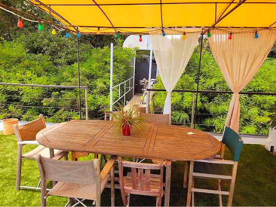 terrasse de 35m2 avec pergola