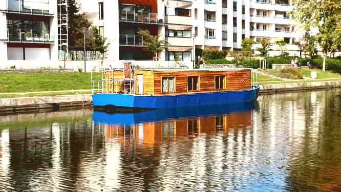 Canal du Midi et péniche en vente